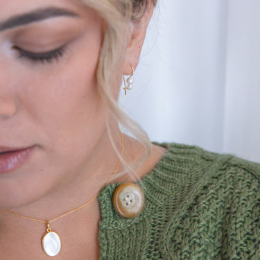 Double Pearl Gold Earrings