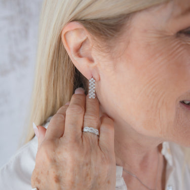 Lace Drop Stud Earrings