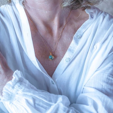 Turquoise Crystal Pendant