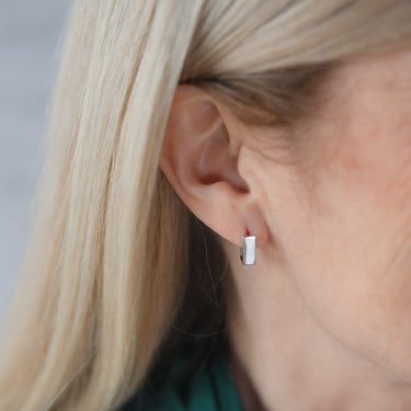 Square Huggie Earrings