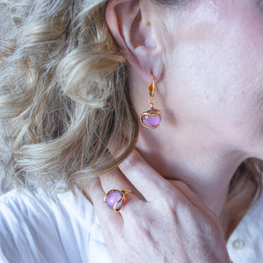 Violet Murano Glass Ring