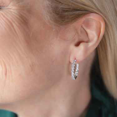 Silver Hoop Earrings - Large