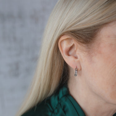 Link Hoop Huggie Earrings