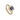 A gold-plated adjustable ring featuring a square-cut blue gemstone surrounded by a halo of small white faux pearls.