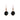 Black Agate Ball Drops - $105 RRP
