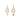 White Agate & Silver Pearl Drop Earrings