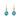 Turquoise Quartz Ball Drops