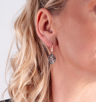Crystal Flower Drop Earrings