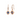 Blue Frilled Surround Drop Earring