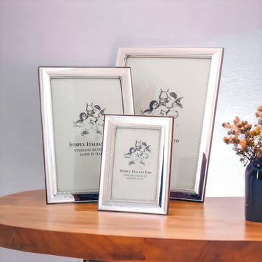 Sempre Sterling Beaded Frame - Large