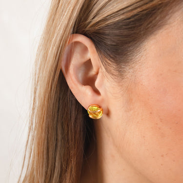 Limetta Crystal Stud Earrings