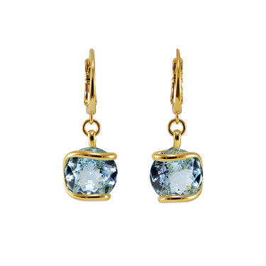 Aqua Crystal Drop Earrings