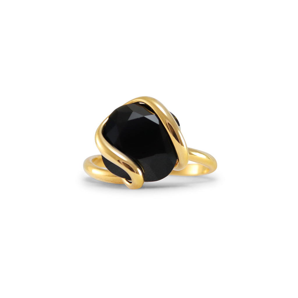 Black Crystal Ring