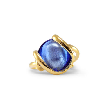 Blue Murano Glass Ring