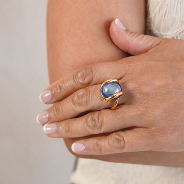 Blue Murano Glass Ring