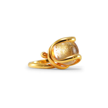 Rose Pink Murano Glass Ring