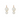 White Double Pearl Earrings