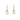 White Pearl Earrings on Silver Claw Hooks