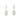 Pink Baroque Pearl Earrings - Silver