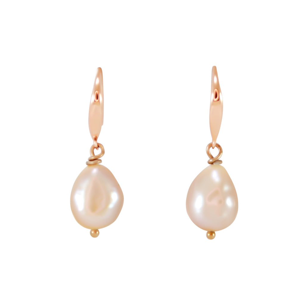 Pink Baroque Pearl Earrings