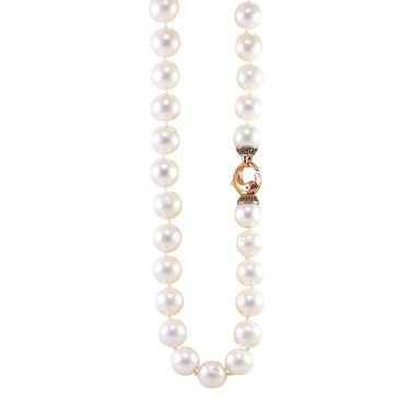 12-15mm Graduated White Pearl Necklace 19"