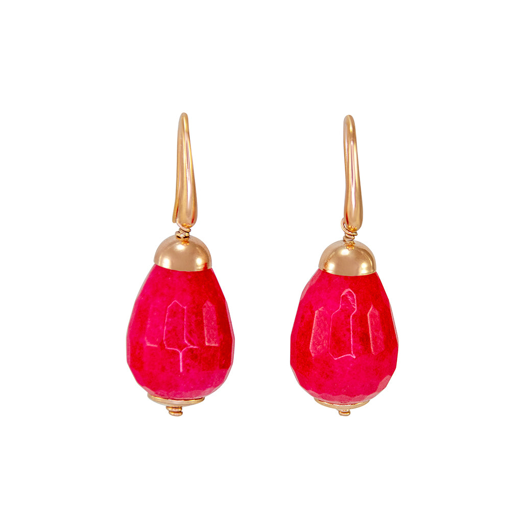 Ruby Quartz Earrings