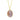 Oval Flower Cameo Pendant - Gold