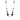 Black Agate, White Pearl & Rose Gold Necklace (Small Chain)