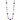 Silver Pearl, Amethyst, Cloudy Quartz, Crystal & Rose Gold Necklace - 80cm