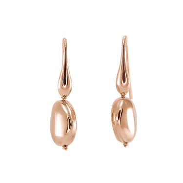 Rose Gold Nugget Drop Earrings