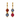 Tourmalinated Jade Drop Hoop Earrings