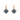 Blue & Crystal Square Drop Earrings