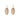 Three Pearl with Crystal Surround Oval Drop Earrings