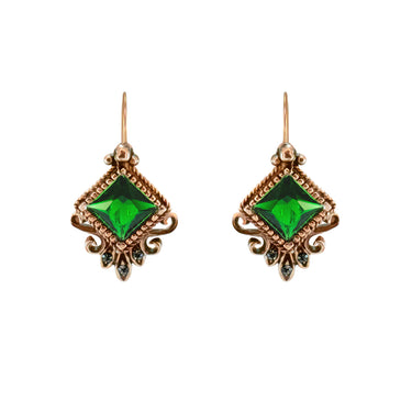 Decorative Green Earrings