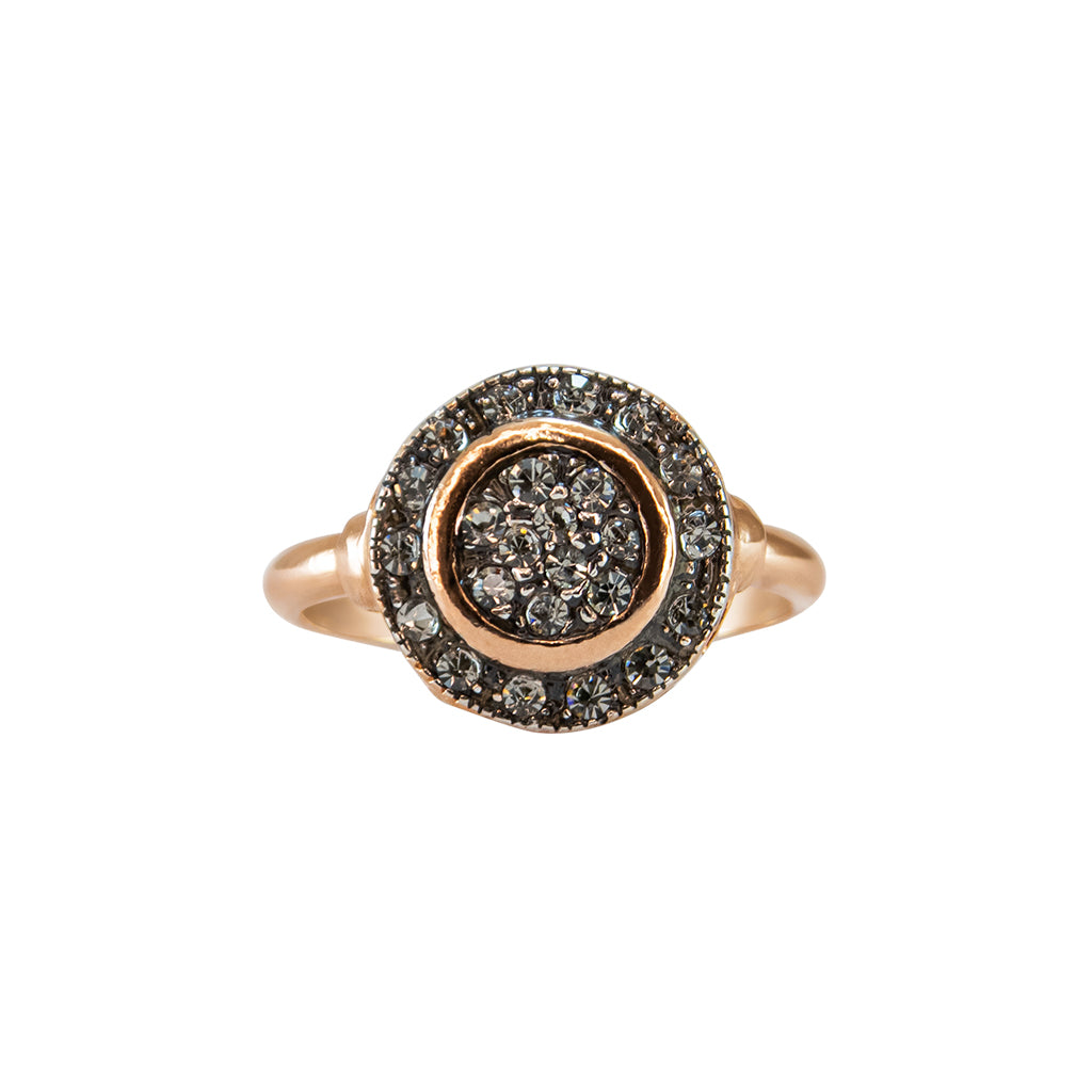 Crystal Fume Disc Ring