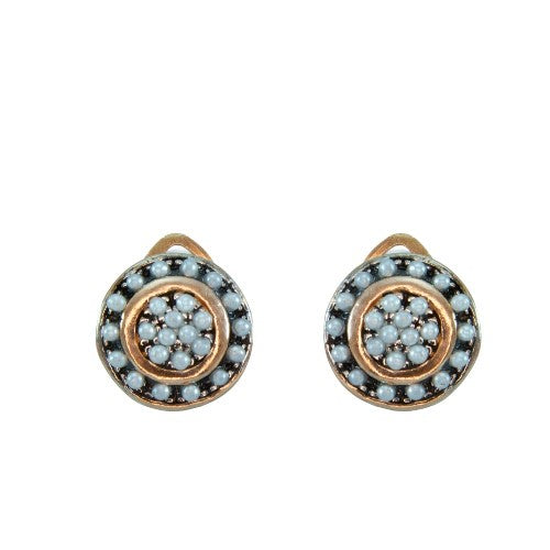 Round Pearl Clip-On Earrings