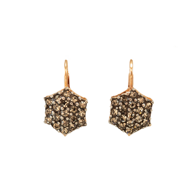 Crystal Hexagon Earrings