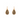 Crystal Teardrop & Rose Gold Earrings - $145 RRP