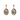 Smokey Grey Hydrothermal Oval Earrings