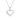 A sterling silver open heart pendant with a small row of clear stones along one side.