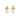 Flower & Pearl Drop Earrings - Yellow Gold