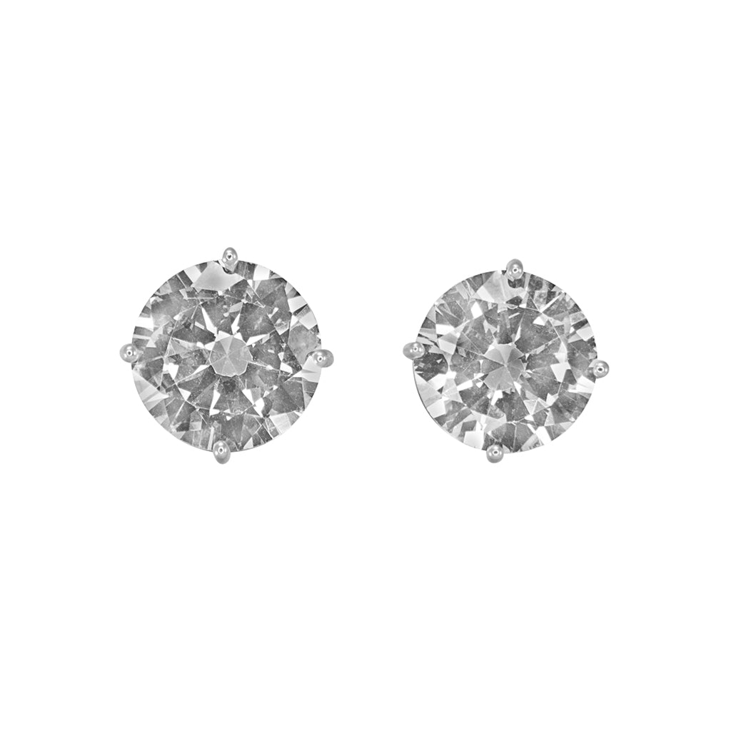 Large Round Stud Earrings