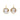 Round Head Cameo Earrings - Yellow Gold