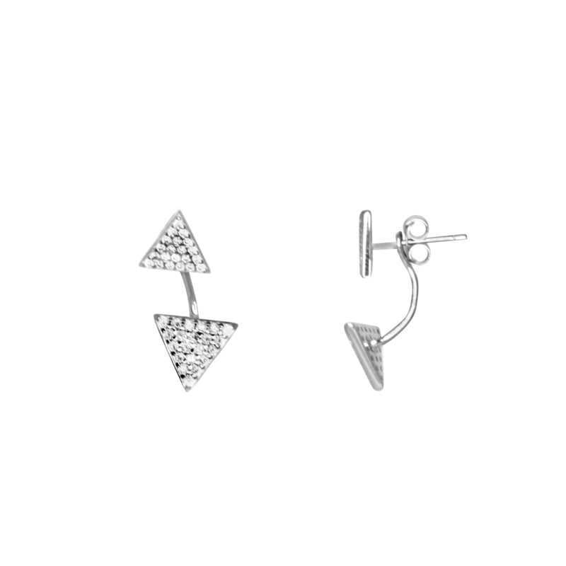 Triangle Stud with Hanging Motif -RRP $101.00
