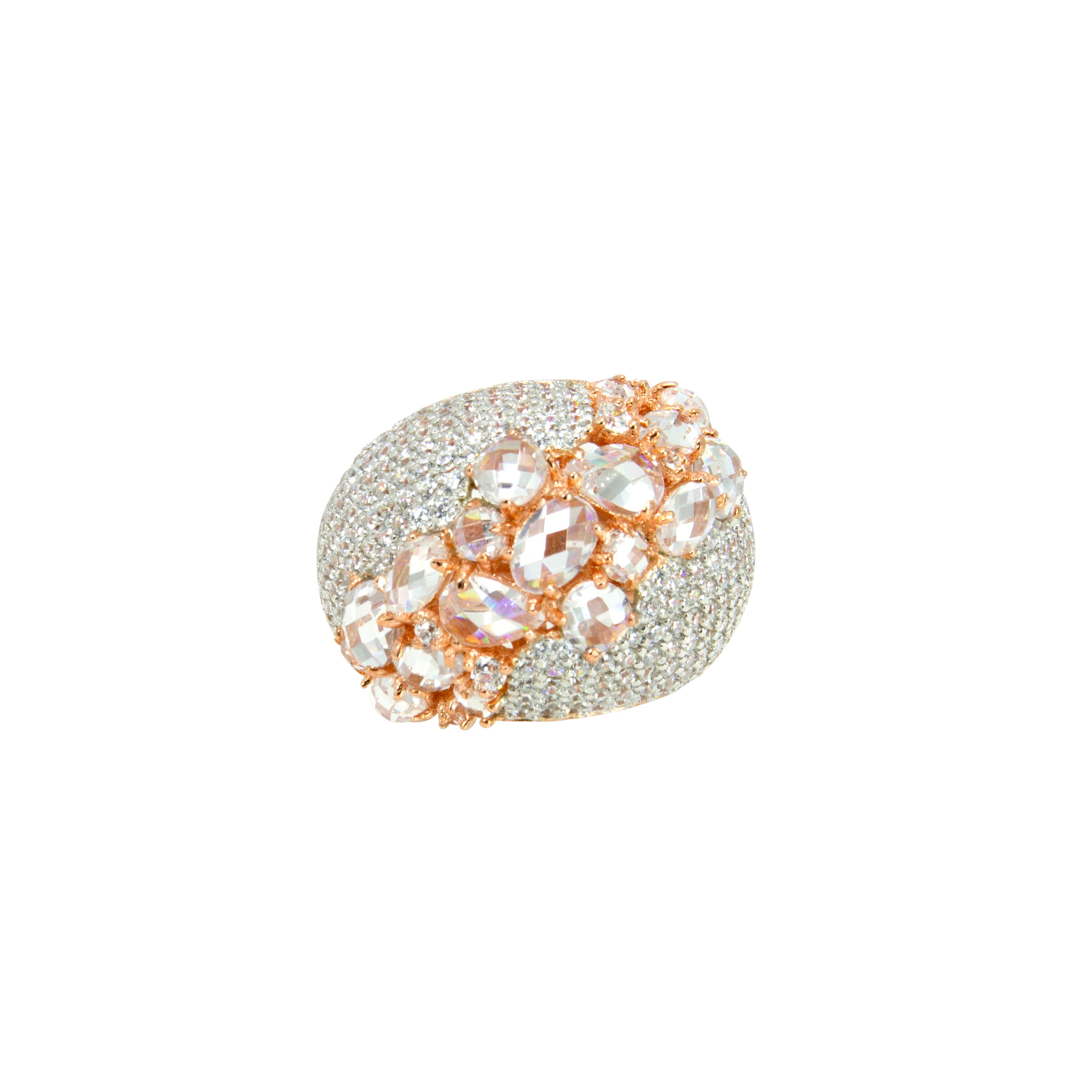 Crystal & Rose Gold Ring - RRP $332.00