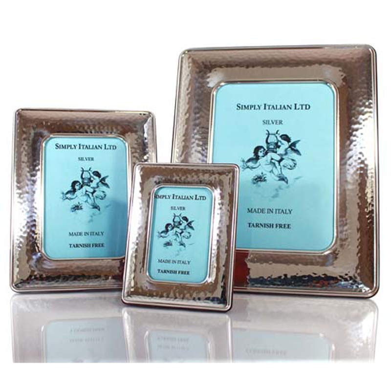 Bilaminato Light Silver Hammered Frame - Large