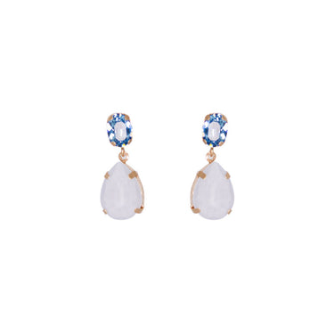 Blue Crystal Stud & Teardrop Earrings