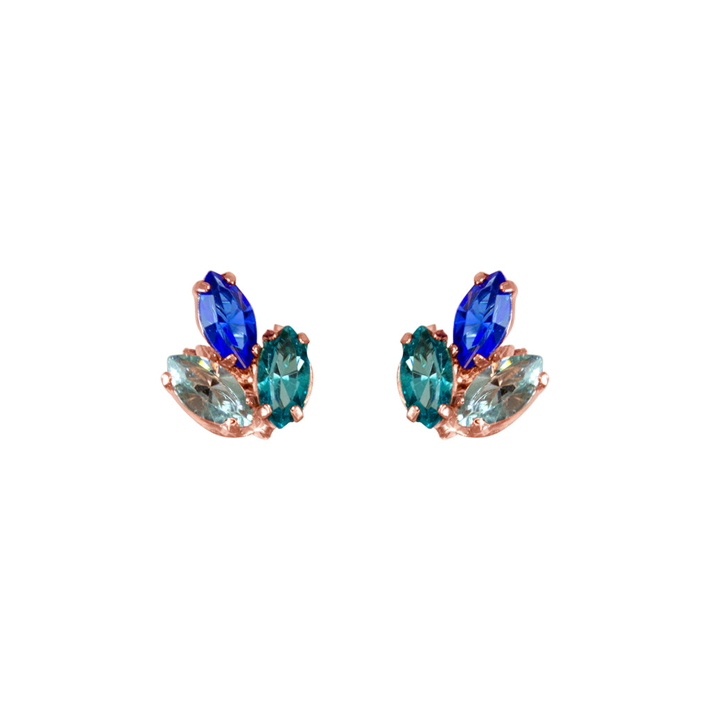 Bright Crystal Leaf Earrings