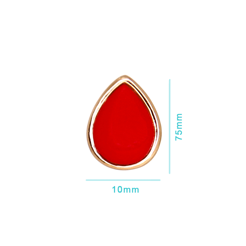 Red Teardrop Crystal Earrings