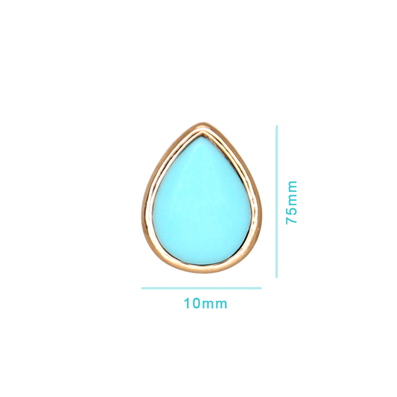 Turquoise Teardrop Crystal Earrings